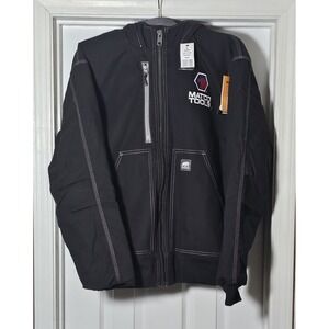 Berne Men's Matco Tools Patch Black Hooded Jacket Large Embroidered Insulated